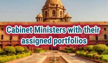 Cabinet Ministers with their assigned portfolios